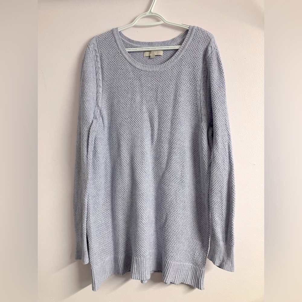 Loft Plus Women’s Pullover Sweater, 20/22, Lt. Lavender, Long Sleeves, Casual